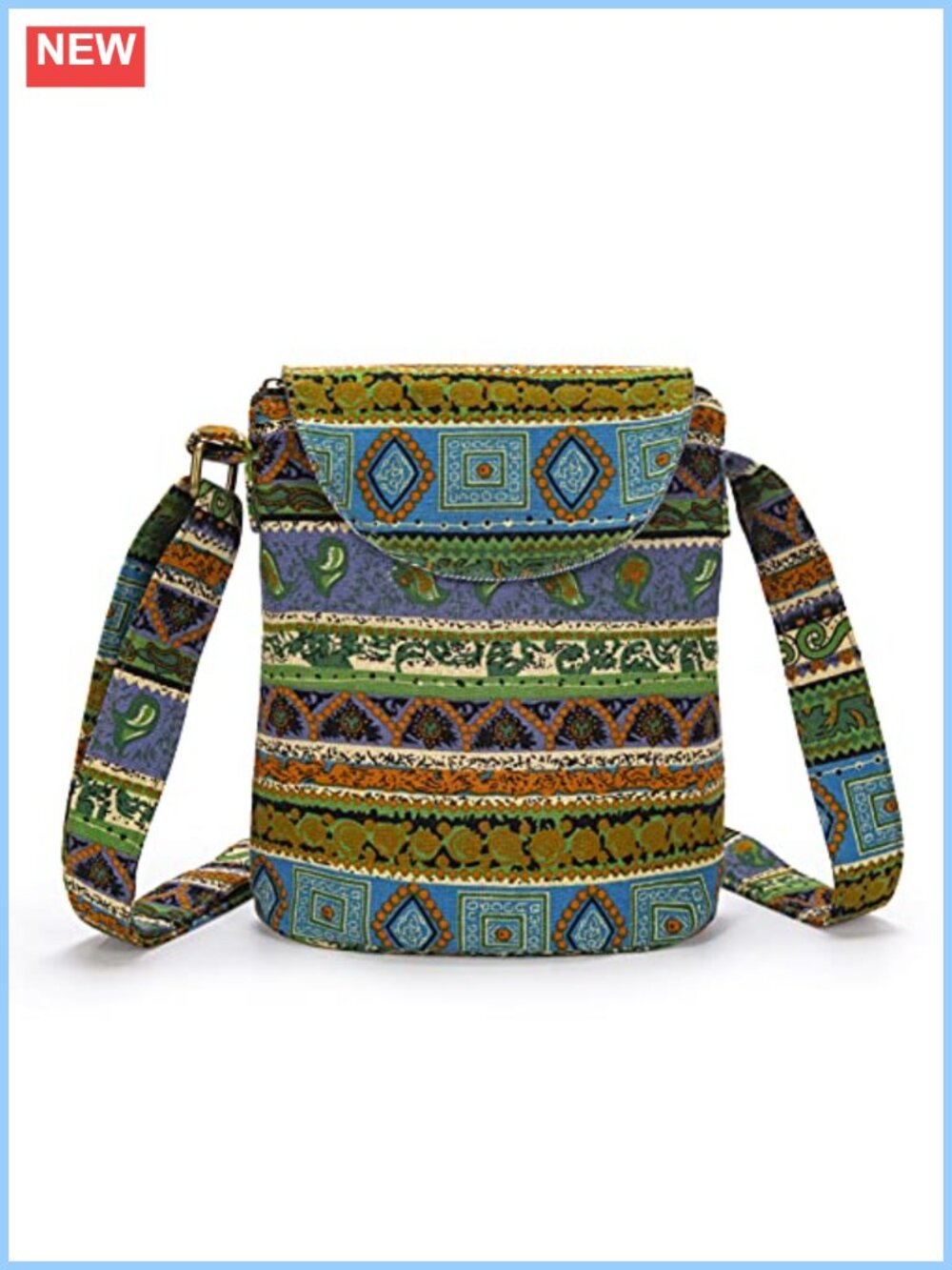 Canvas Shoulder Bag Hippie Boho Crossbody Handbag Small